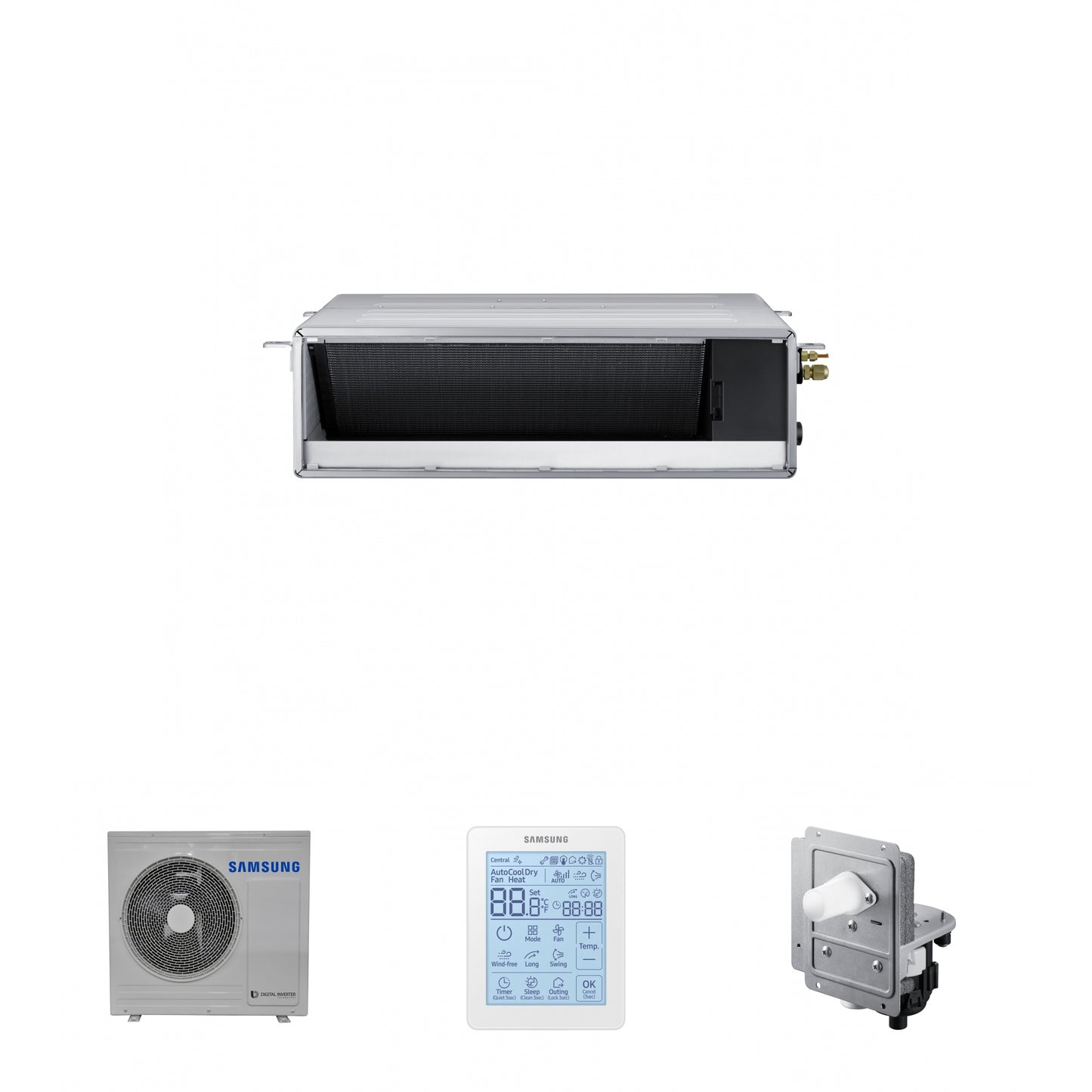 Samsung CAC 7.1kW Ducted high efficiency unit with simplified wired controller and internal drain pump