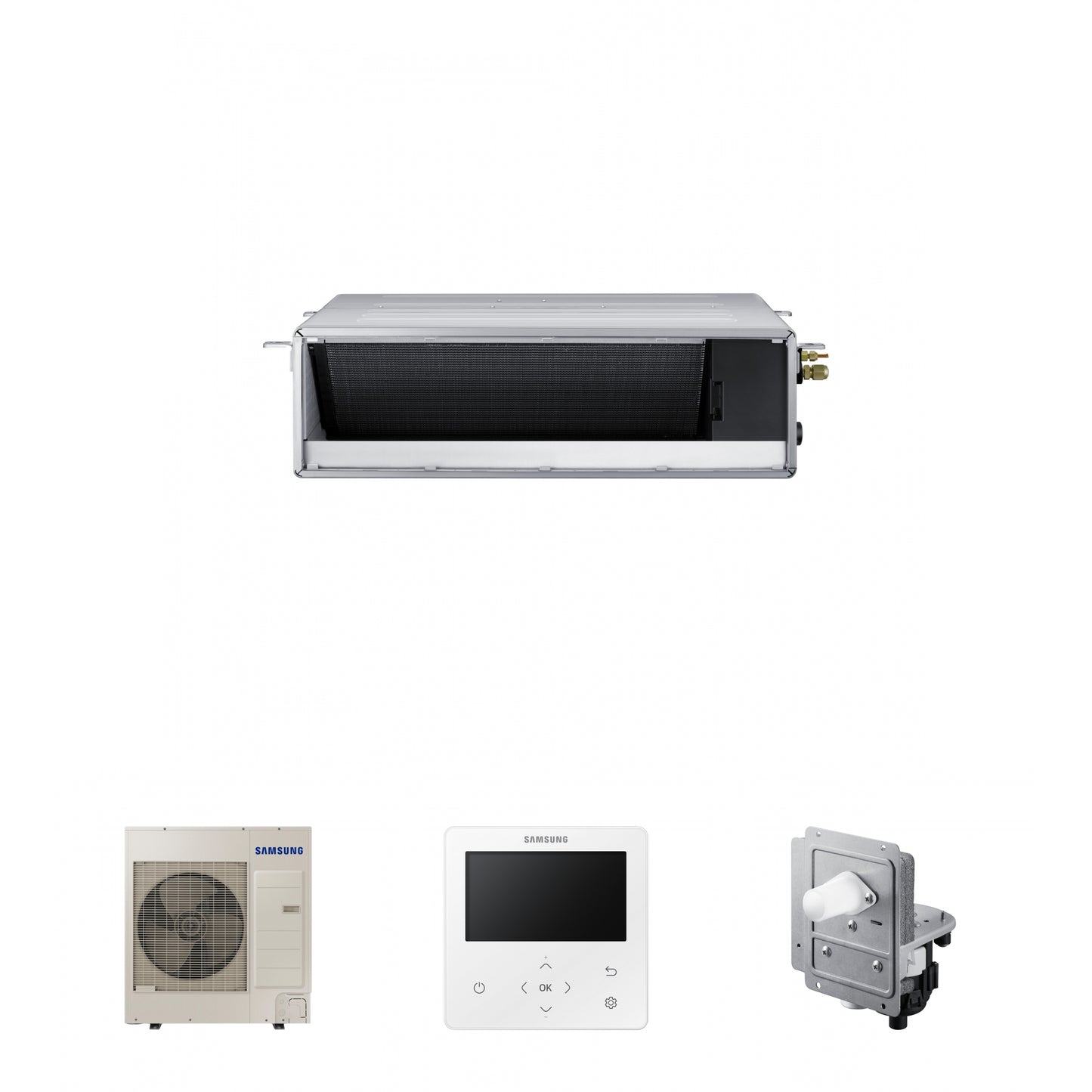 Samsung CAC 10kW Ducted high efficiency unit with colour premium wired controller and internal drain pump