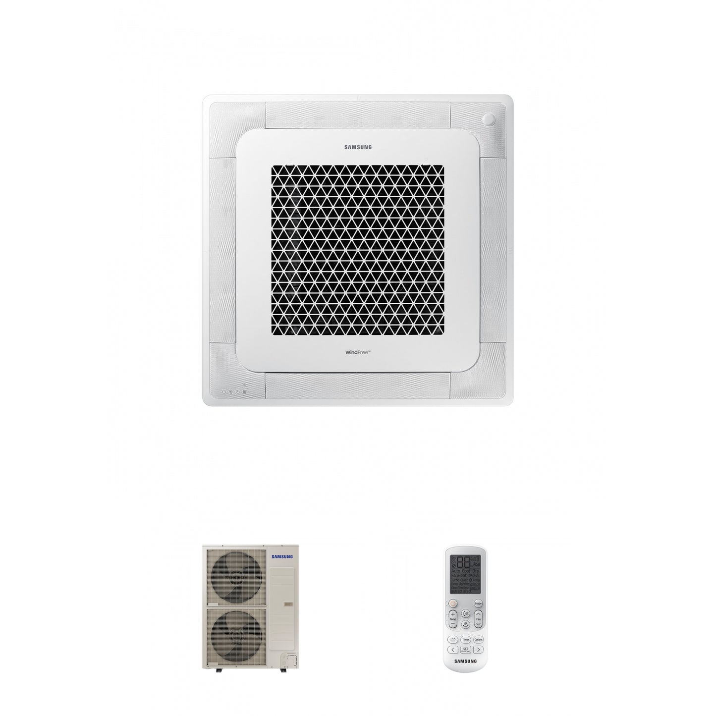 Samsung CAC 14kW 4 Way cassette WindFree with 4 way fascia panel and wireless controller