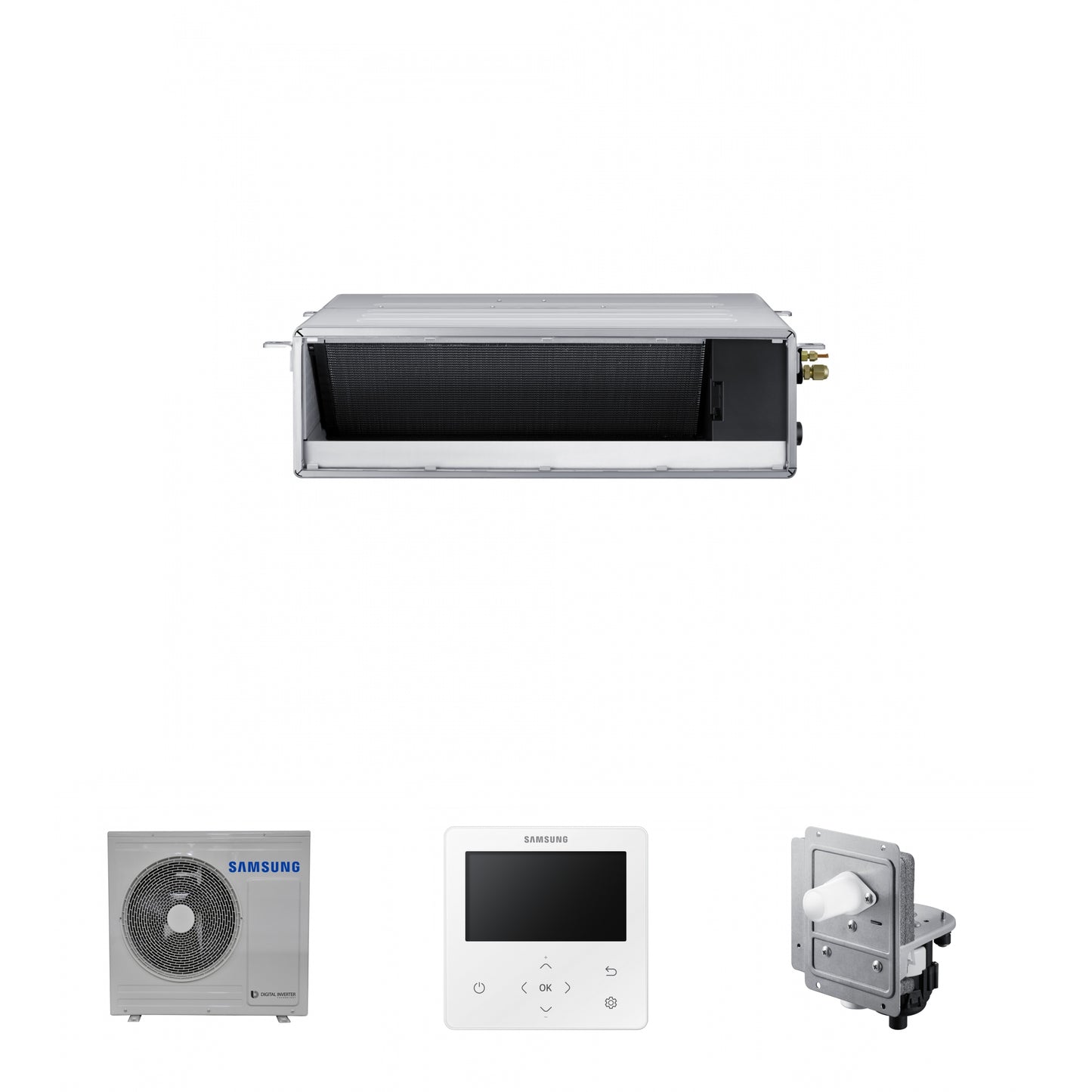 Samsung CAC 7.1kW MSP ducted unit with colour premium wired controller and internal drain pump