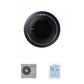 Samsung CAC 7.1kW 360 Cassette high efficiency with black circular fascia panel and simplified wired controller