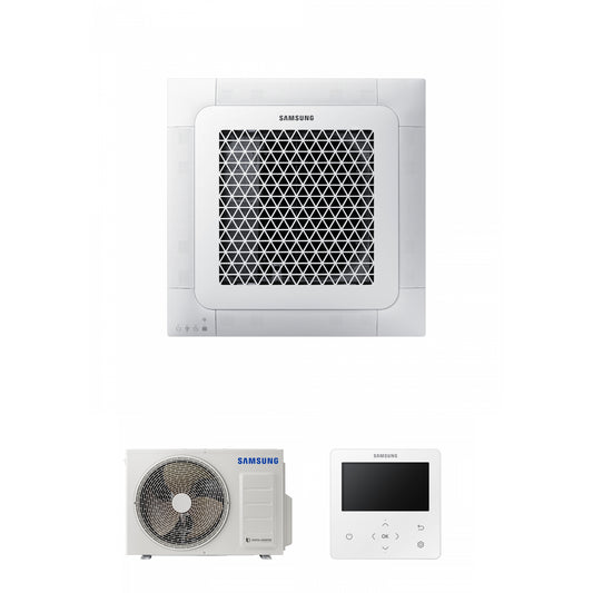 Samsung CAC 3.5kW Mini 4 way cassette WindFree with mini 4 way fascia panel and colour premium wired controller