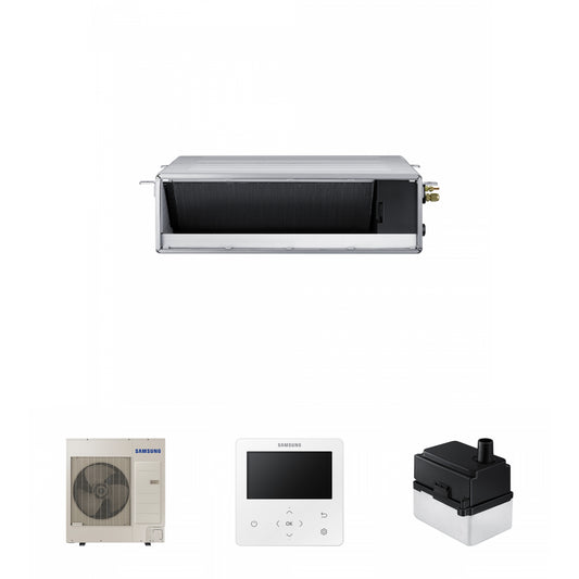 Samsung CAC 10kW Ducted high efficiency unit with colour premium wired controller and external drain pump