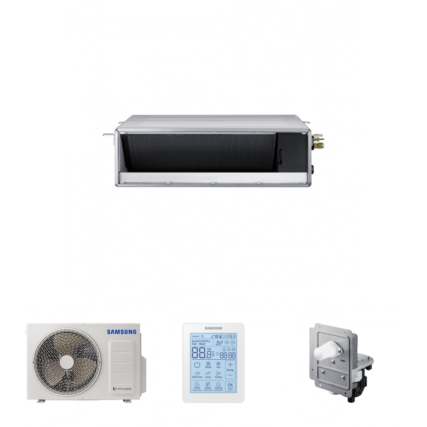 Samsung CAC 3.5kW Ducted high efficiency unit with simplified wired controller and internal drain pump