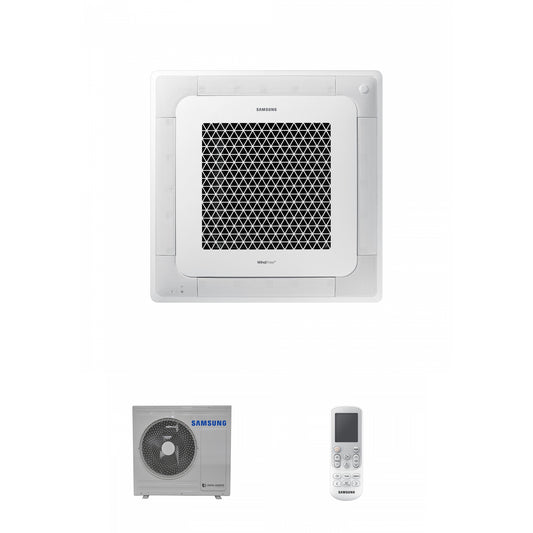 Samsung CAC 7.1kW 4 Way cassette high efficiency WindFree with 4 way fascia panel and wireless controller